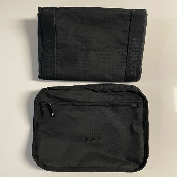 Used HUBLOT Foldable Mini Travelling Duffle Bag with Storage Pouch Black - Picture 3 of 5